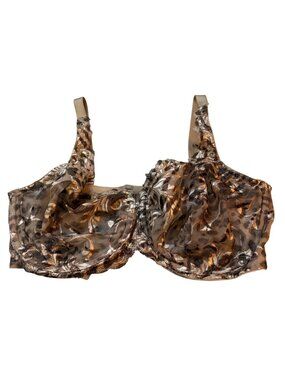 Soma 36DD Bra Gold Sensuous Lace Unlined Sheer Cup Underwire Embroidered